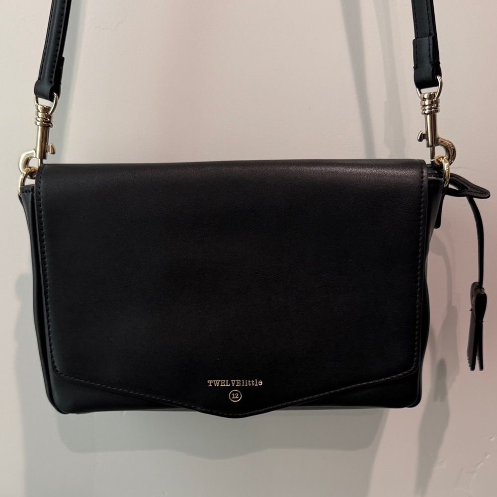 Black TWELVElittle peek-a-boo Crossbody Bag